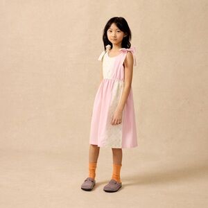 The Sunday Collective Cotton Organic Colorblock Bow Dress size 6